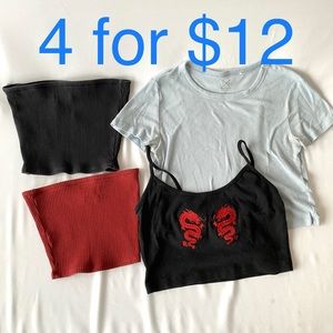 Tops, 4 for $12, Urban Outfitters, all Size S